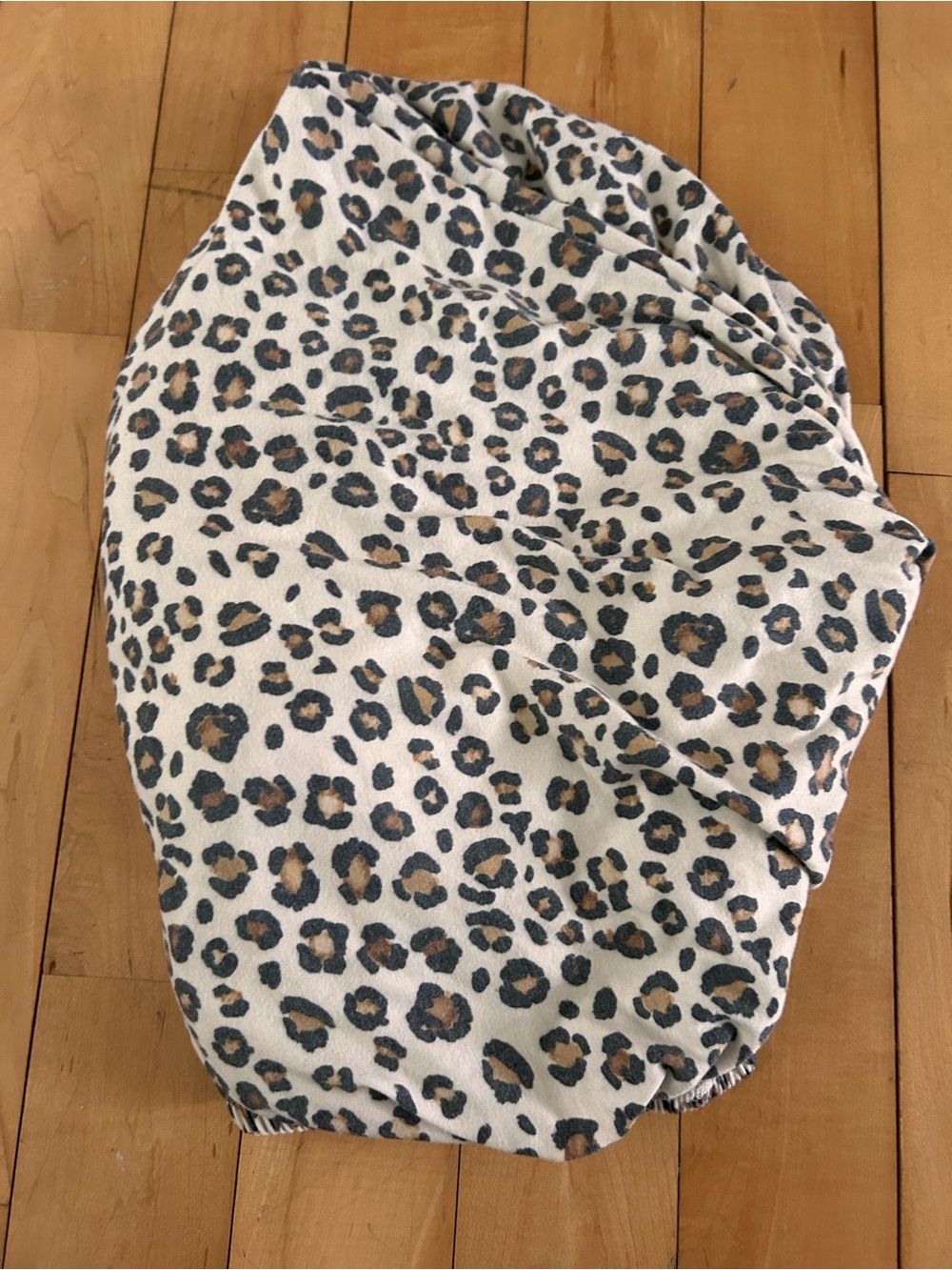 Leopard Print Crib Sheet - Cream and Brown